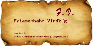 Friesenhahn Virág névjegykártya