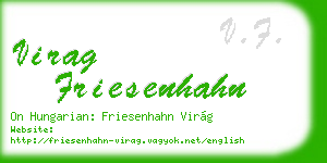 virag friesenhahn business card